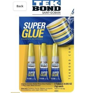 5 PACKS- Tekbond Colorless Fast Dry Super Glue (Three 1-Gram Tubes) Clear